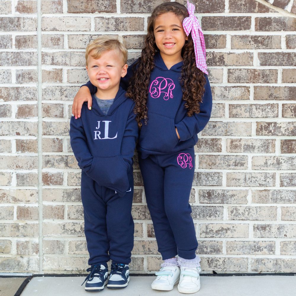 Kids Monogrammed Hoodie & Joggers Set