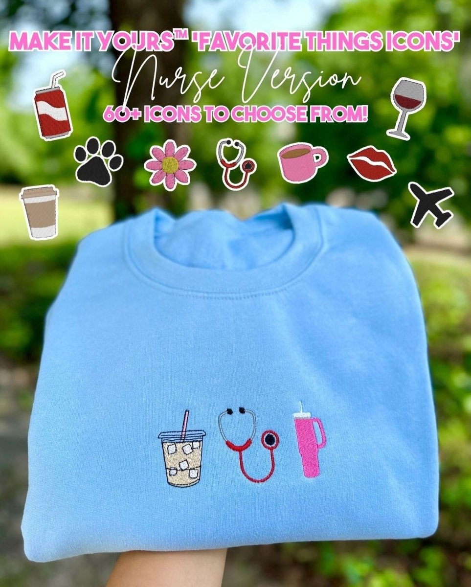 Make It Yours™ 'Favorite Things Icons' Embroidered Sweatshirt