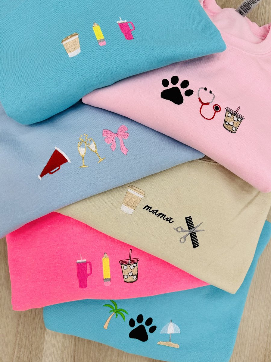 Make It Yours™ 'Favorite Things Icons' Embroidered Sweatshirt