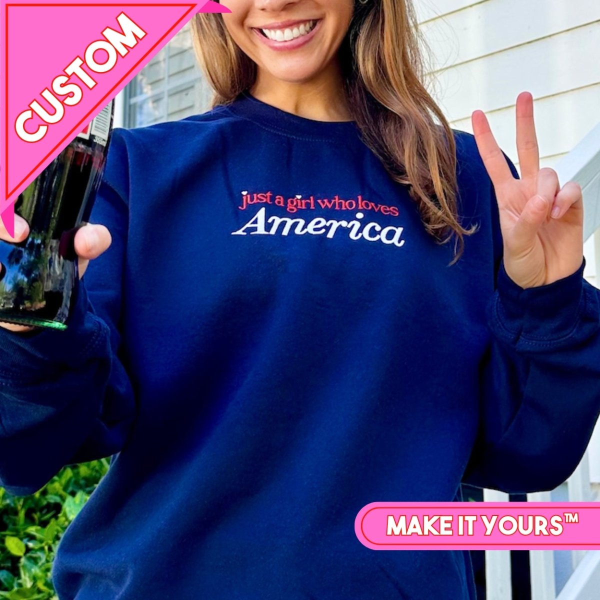 Make It Yours™ 'Just A Girl Who Loves' Crewneck Sweatshirt