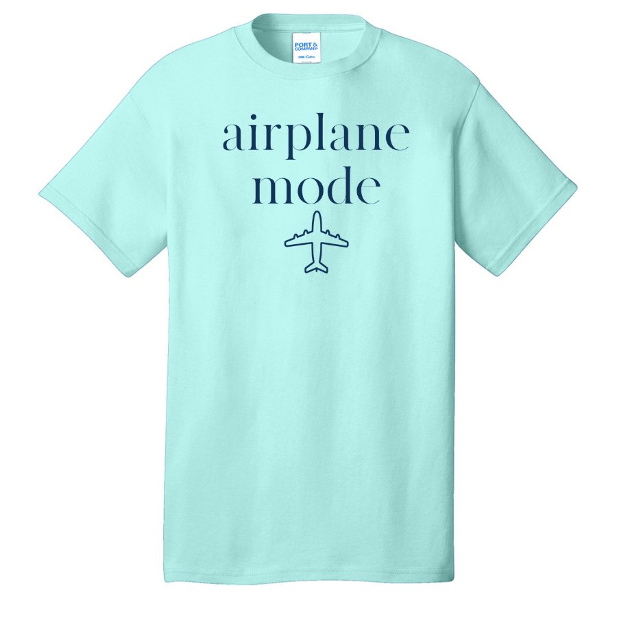 Monogrammed 'Airplane Mode' Basic T-Shirt