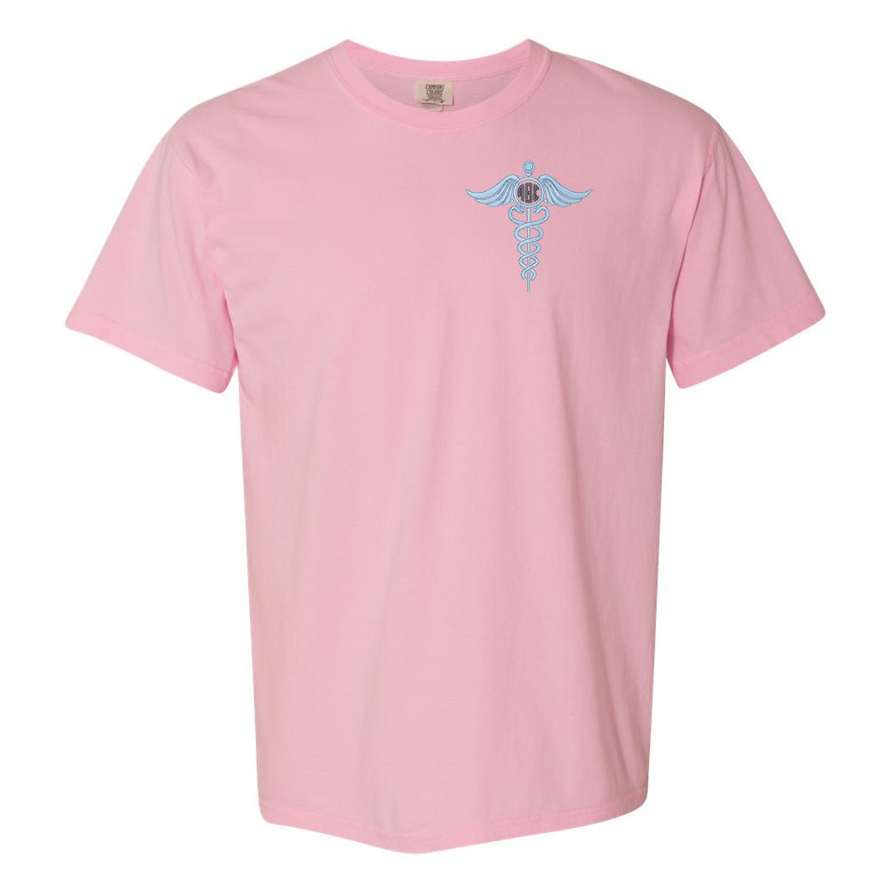 Monogrammed Caduceus Comfort Colors T-Shirt