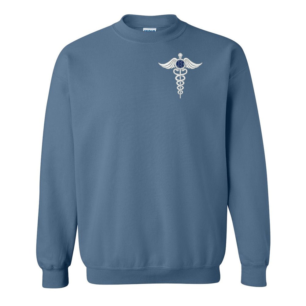 Monogrammed Caduceus Crewneck Sweatshirt
