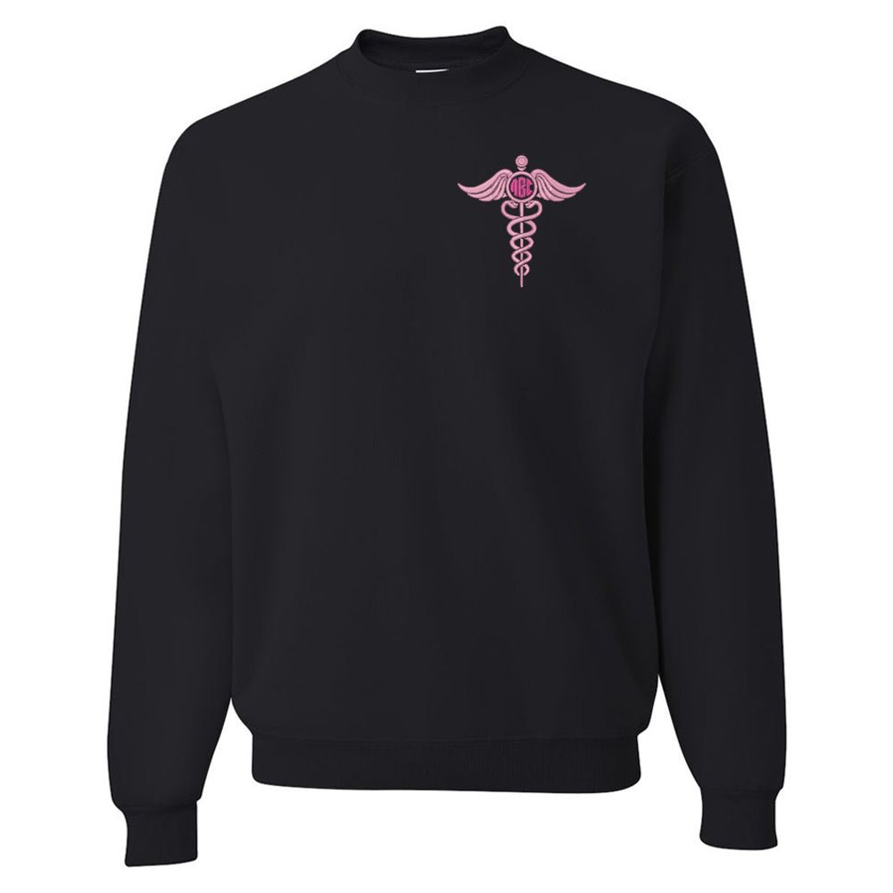 Monogrammed Caduceus Crewneck Sweatshirt