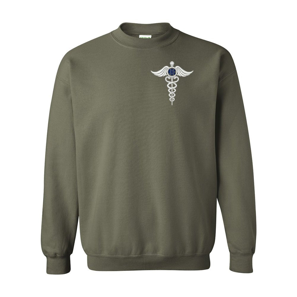 Monogrammed Caduceus Crewneck Sweatshirt