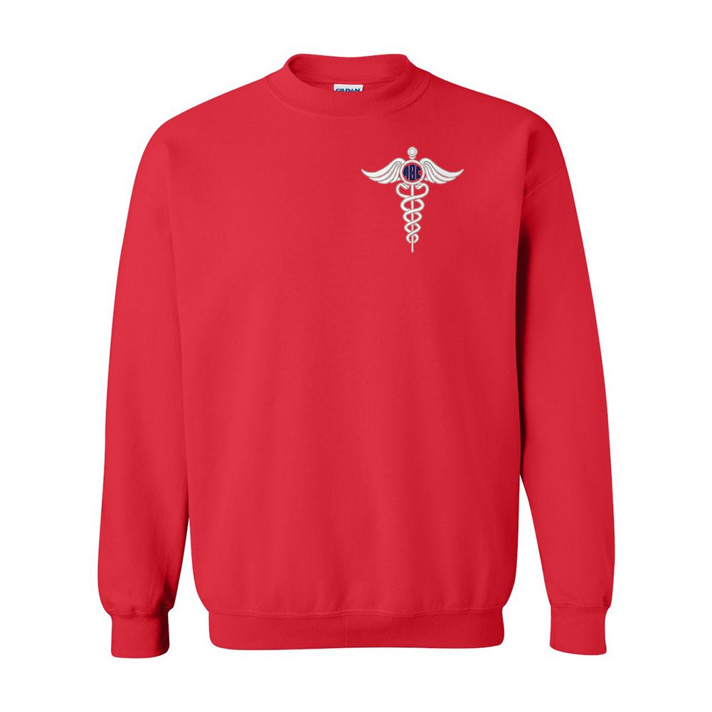 Monogrammed Caduceus Crewneck Sweatshirt