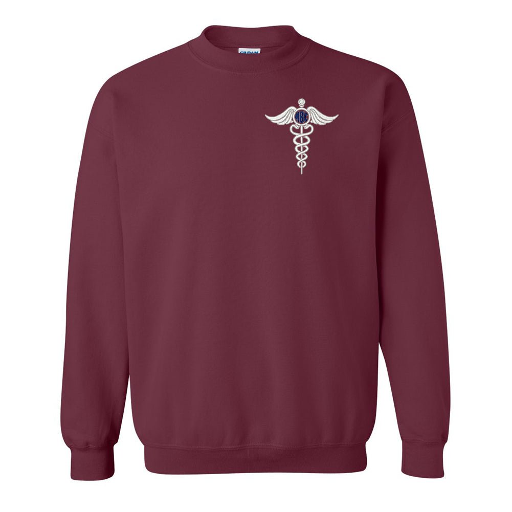 Monogrammed Caduceus Crewneck Sweatshirt
