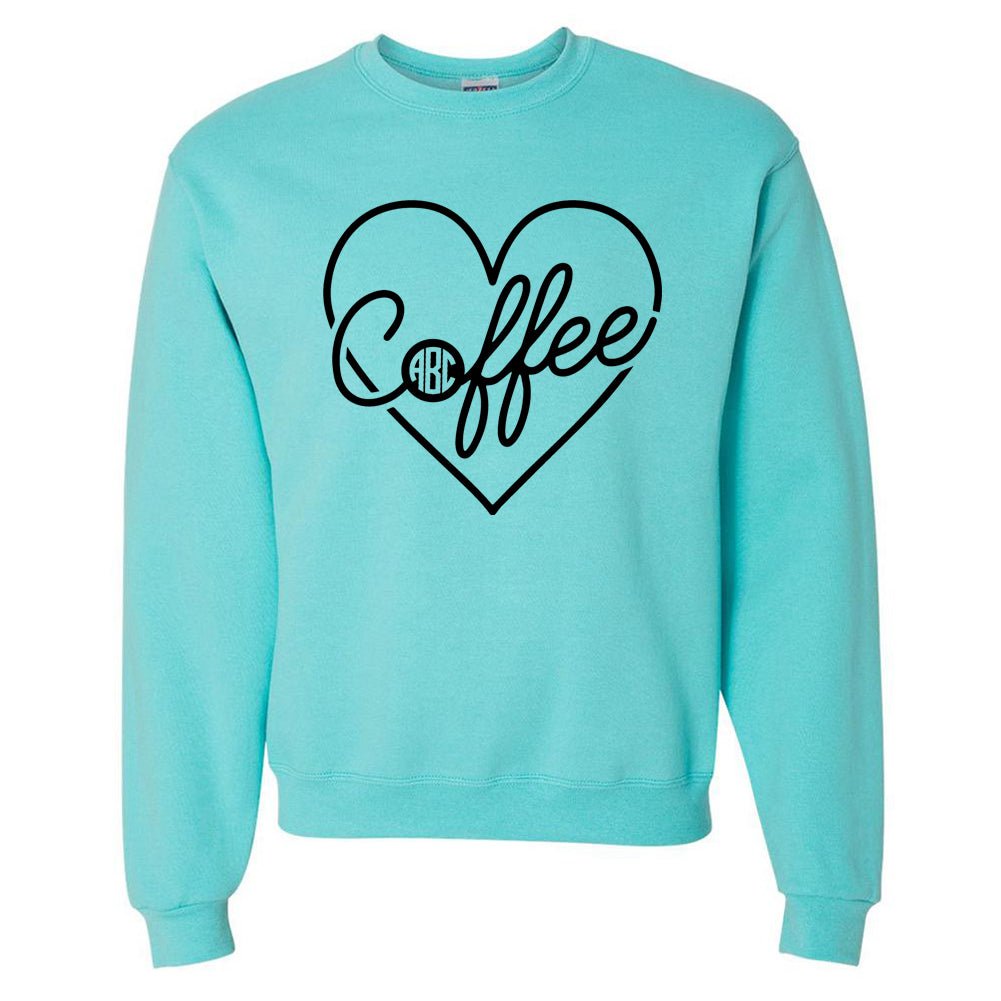 Monogrammed Neon 'Coffee Heart' Sweatshirt