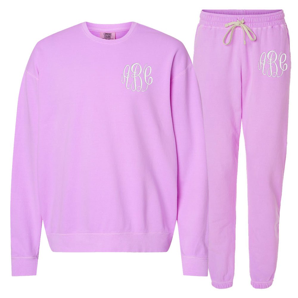 Monogrammed Comfort Colors Sweat Set