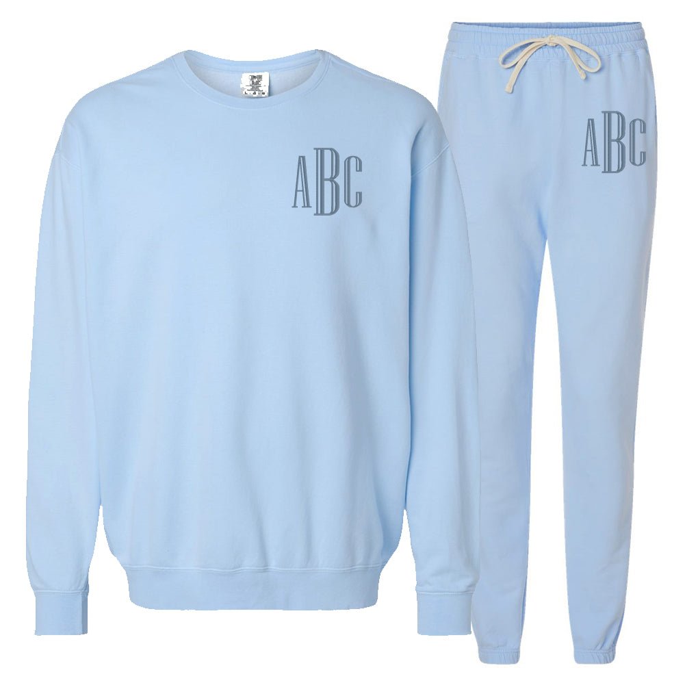 Monogrammed Comfort Colors Sweat Set