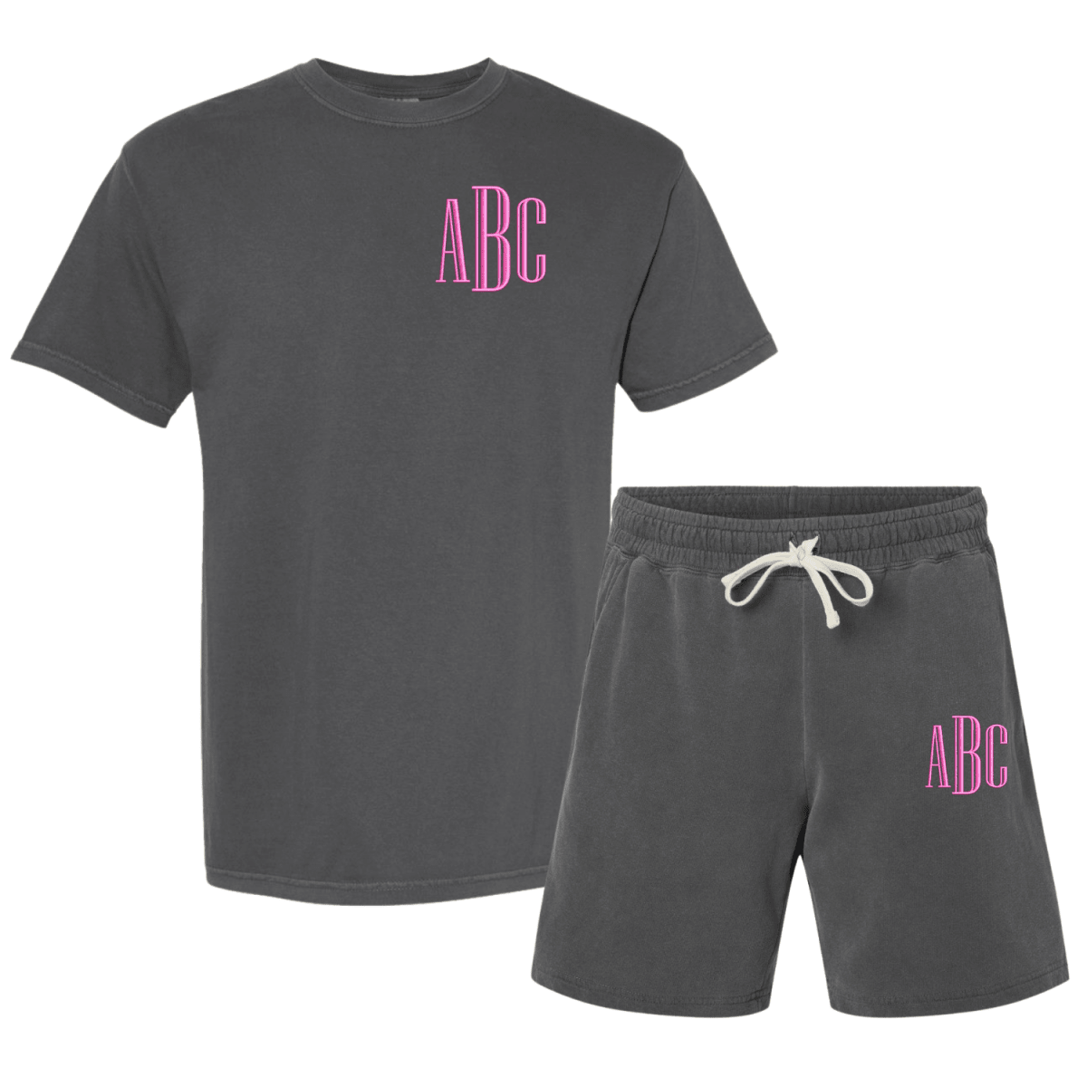 Monogrammed Comfort Colors T-Shirt & Shorts Set