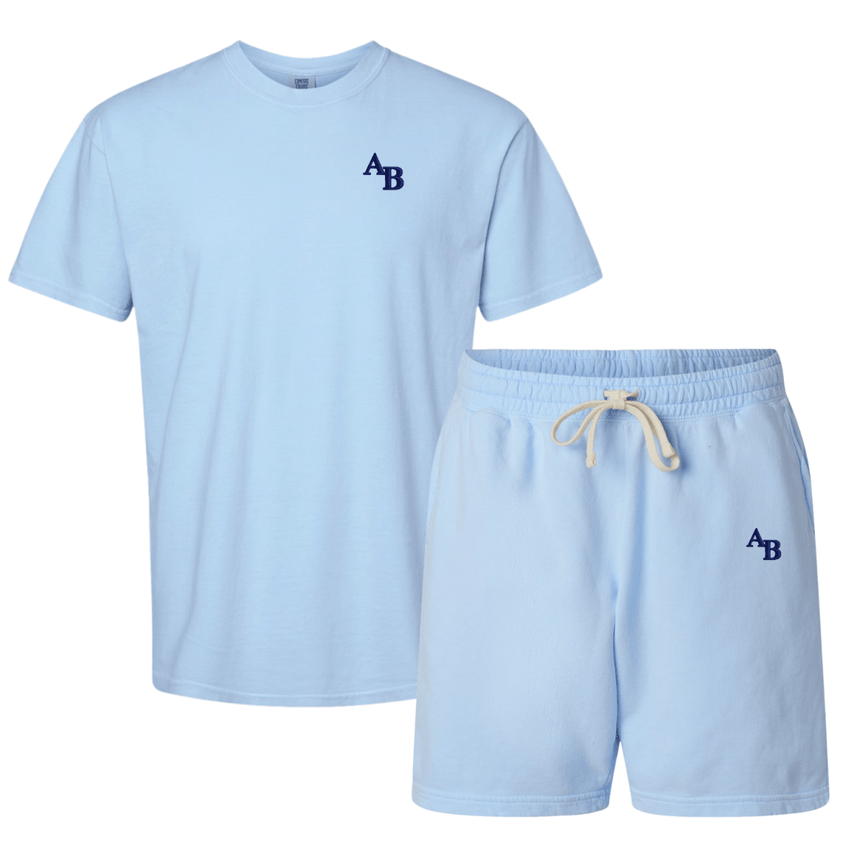 Monogrammed Comfort Colors T-Shirt & Shorts Set