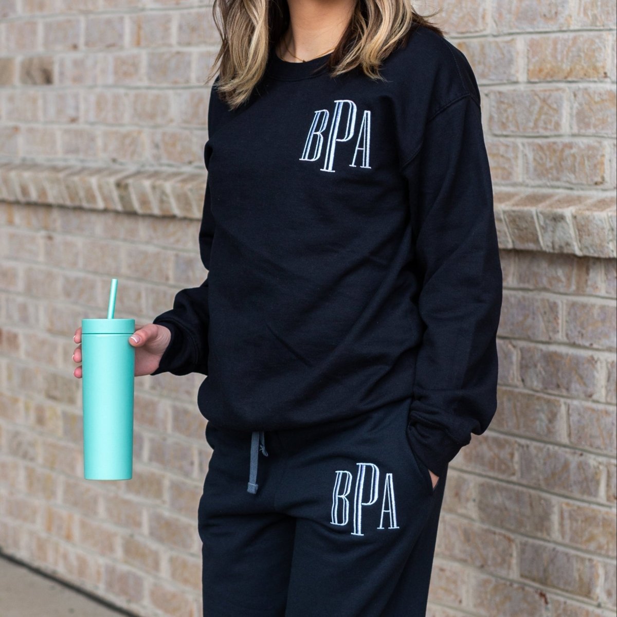 Monogrammed Jogger Sweat Set