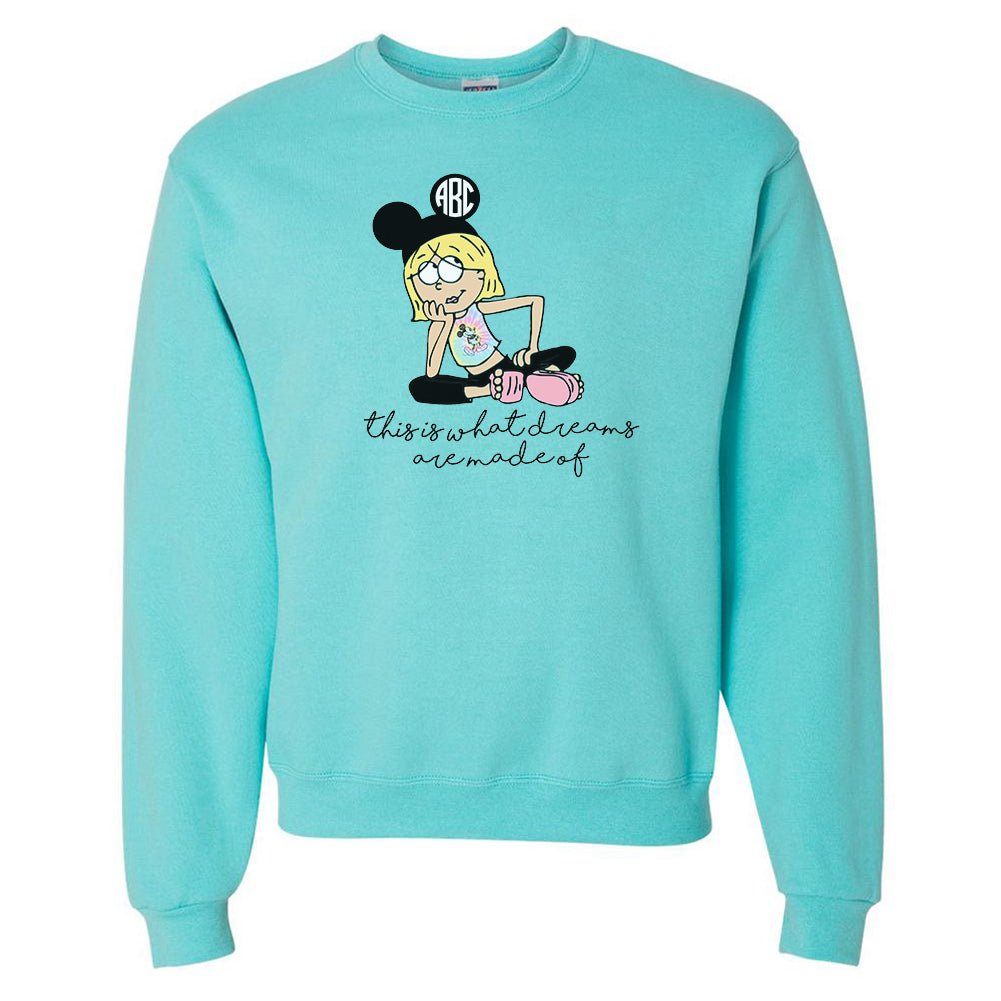Monogrammed 'Lizzie McGuire Disney' Neon Crewneck Sweatshirt