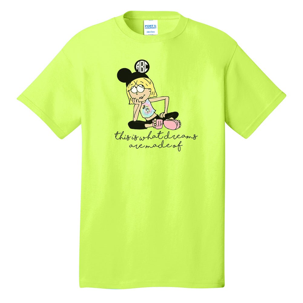 Monogrammed 'Lizzie McGuire Disney' Neon T-Shirt