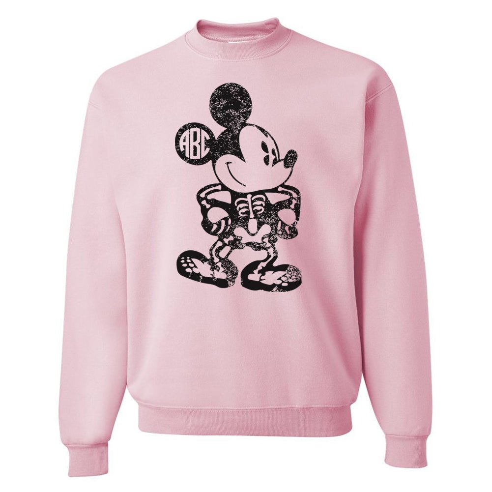 Monogrammed 'Mickey Skeleton' Crewneck Sweatshirt