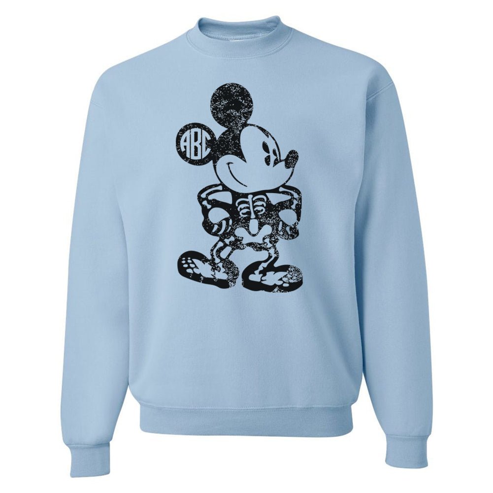 Monogrammed 'Mickey Skeleton' Crewneck Sweatshirt