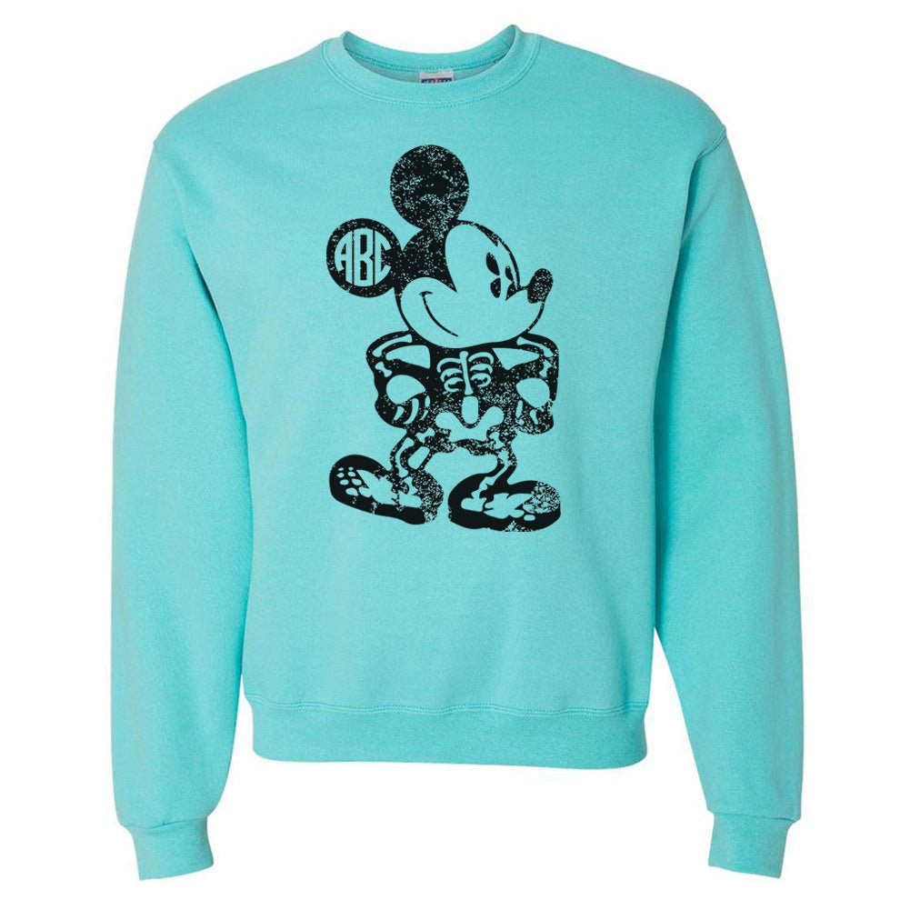 Monogrammed 'Mickey Skeleton' Crewneck Sweatshirt