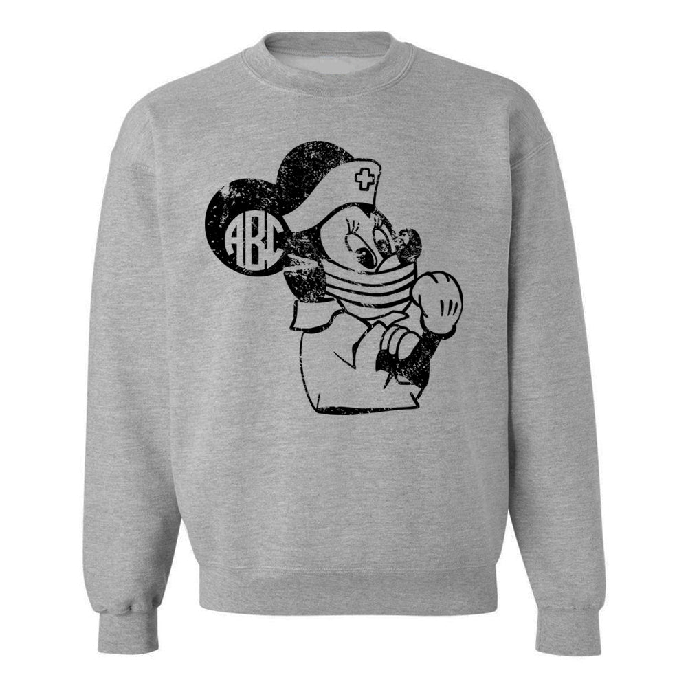 Monogrammed 'Minnie Nurse' Crewneck Sweatshirt