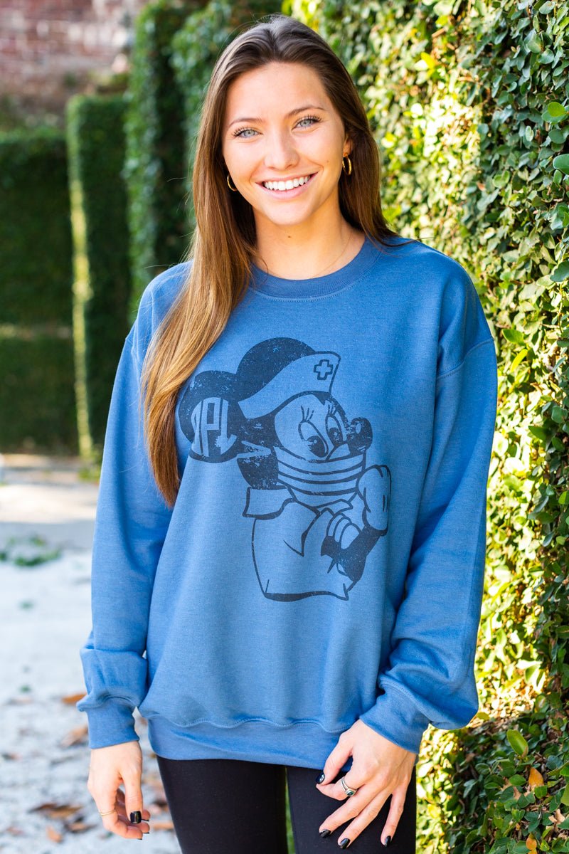 Monogrammed 'Minnie Nurse' Crewneck Sweatshirt