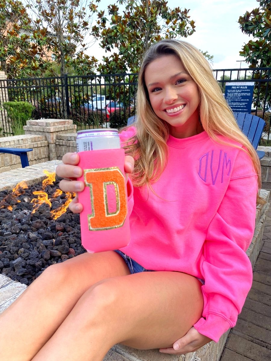 Monogrammed Neon Crewneck Sweatshirt