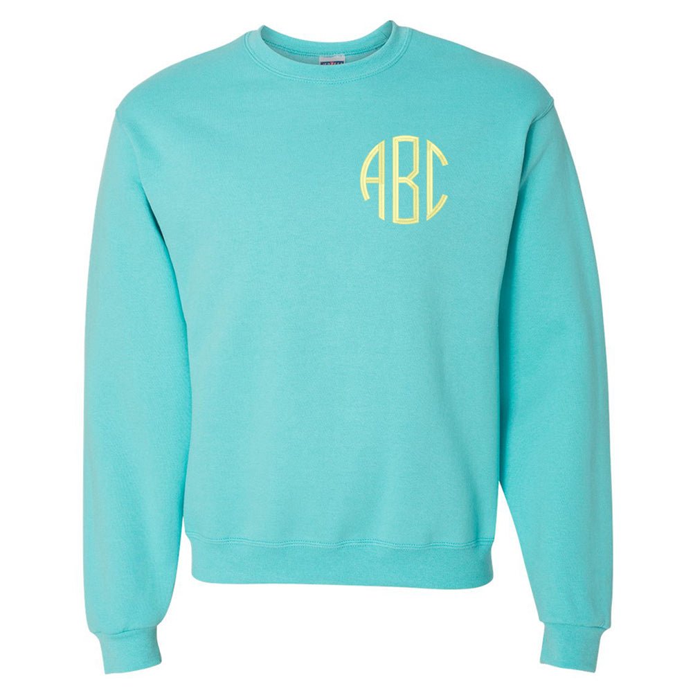 Monogrammed Neon Crewneck Sweatshirt