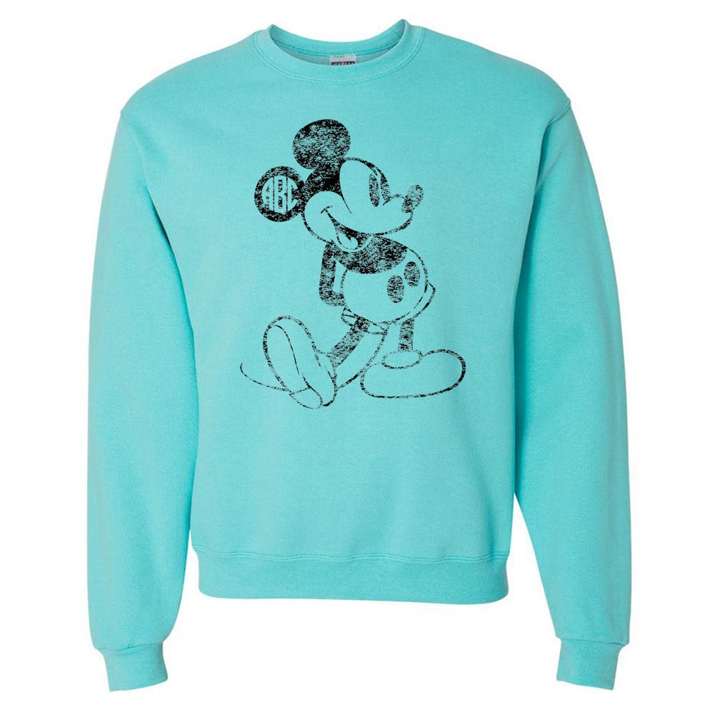 Monogrammed Neon 'Vintage Mickey' Crewneck Sweatshirt