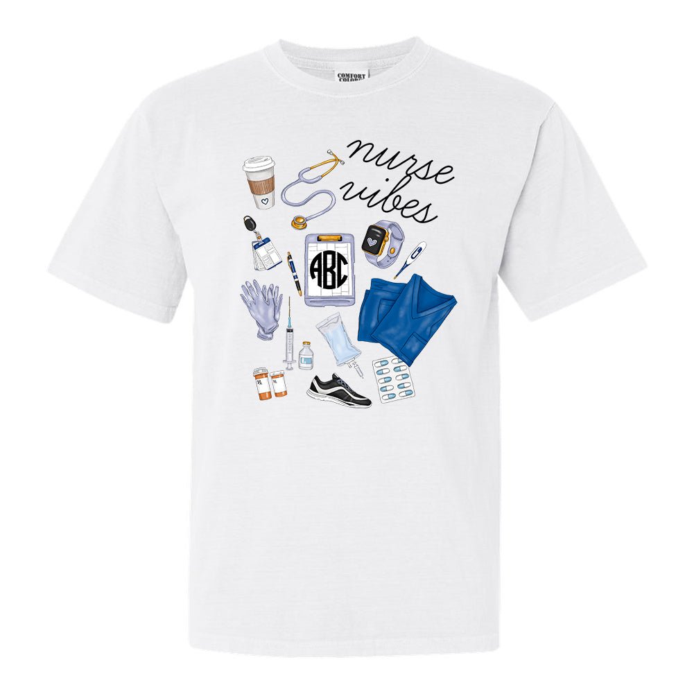 Monogrammed 'Nurse Vibes' T-Shirt