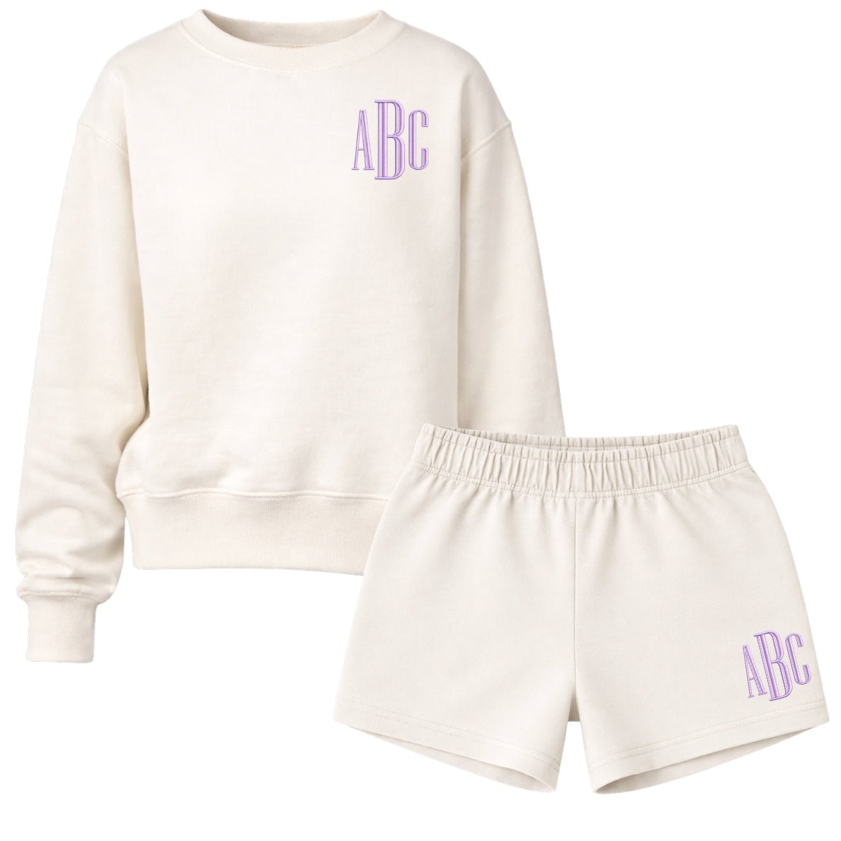 Monogrammed Signature Sweatshirt & Shorts Set