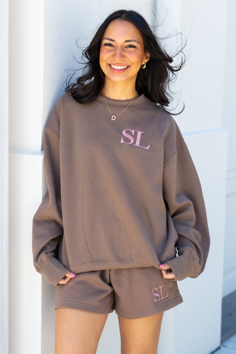 Monogrammed Signature Sweatshirt & Shorts Set