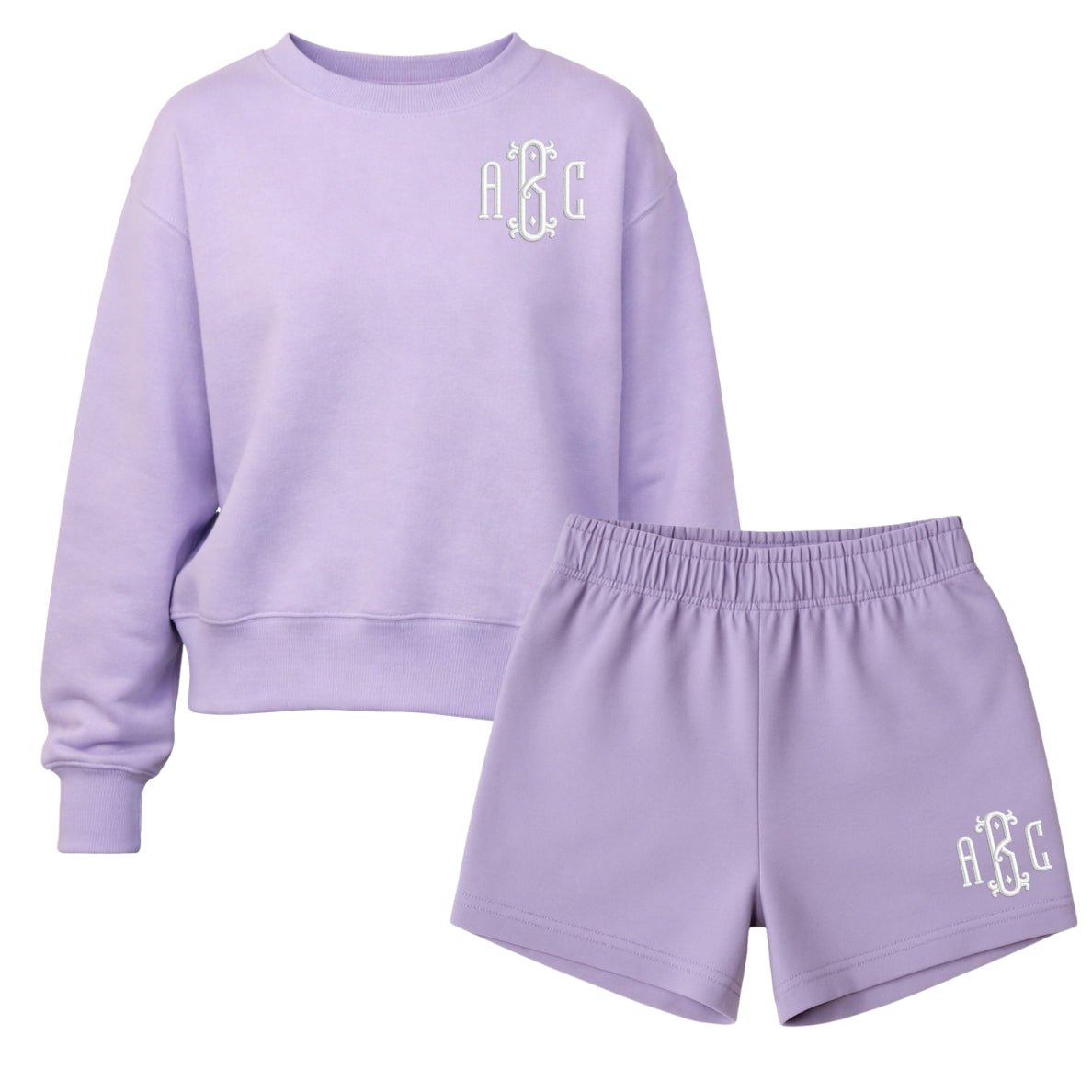 Monogrammed Signature Sweatshirt & Shorts Set