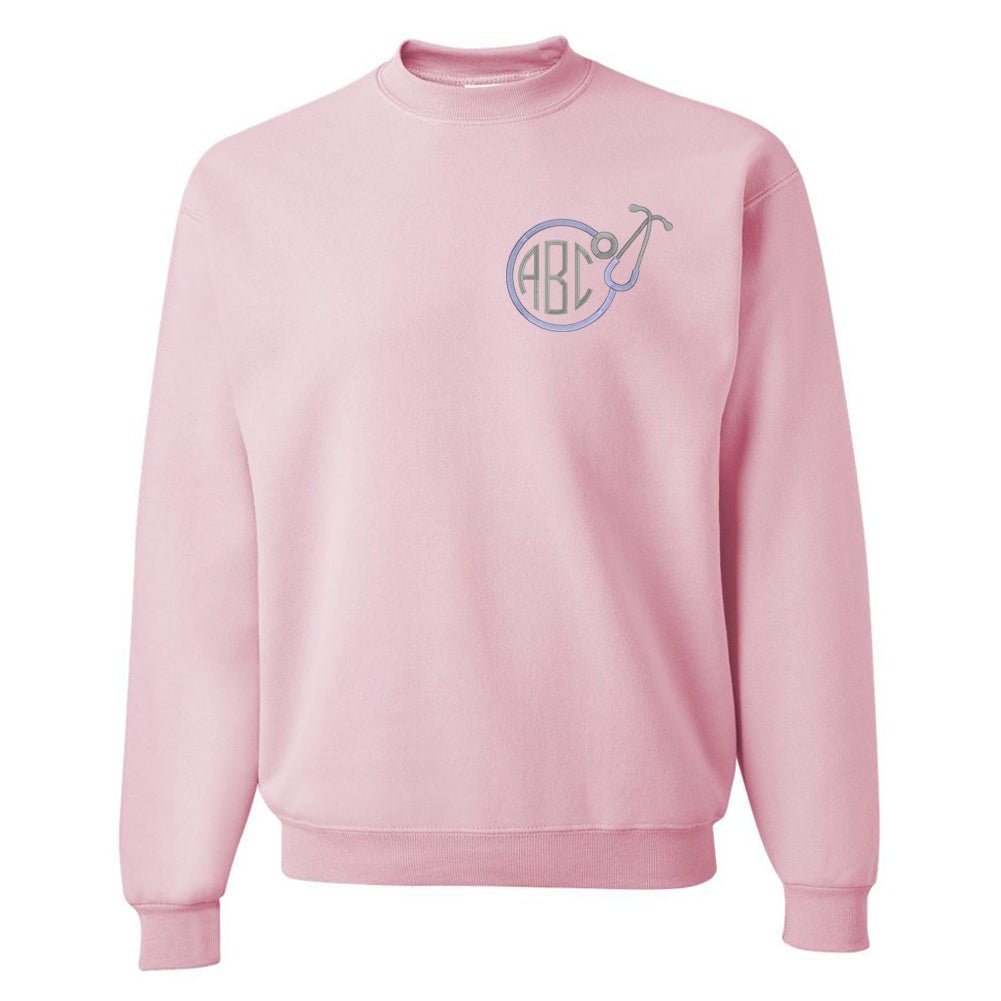 Monogrammed Stethoscope Crewneck Sweatshirt
