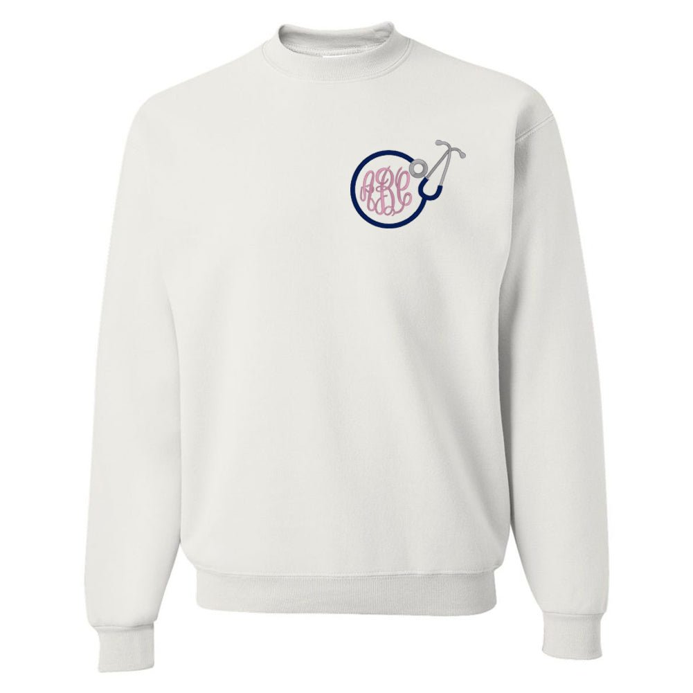 Monogrammed Stethoscope Crewneck Sweatshirt