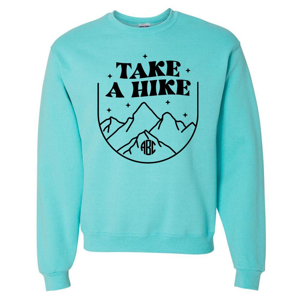 Monogrammed 'Take A Hike' Neon Crewneck Sweatshirt