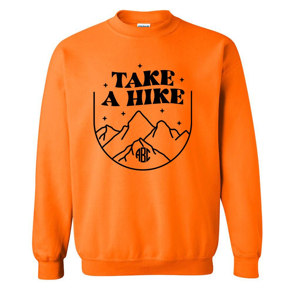 Monogrammed 'Take A Hike' Neon Crewneck Sweatshirt