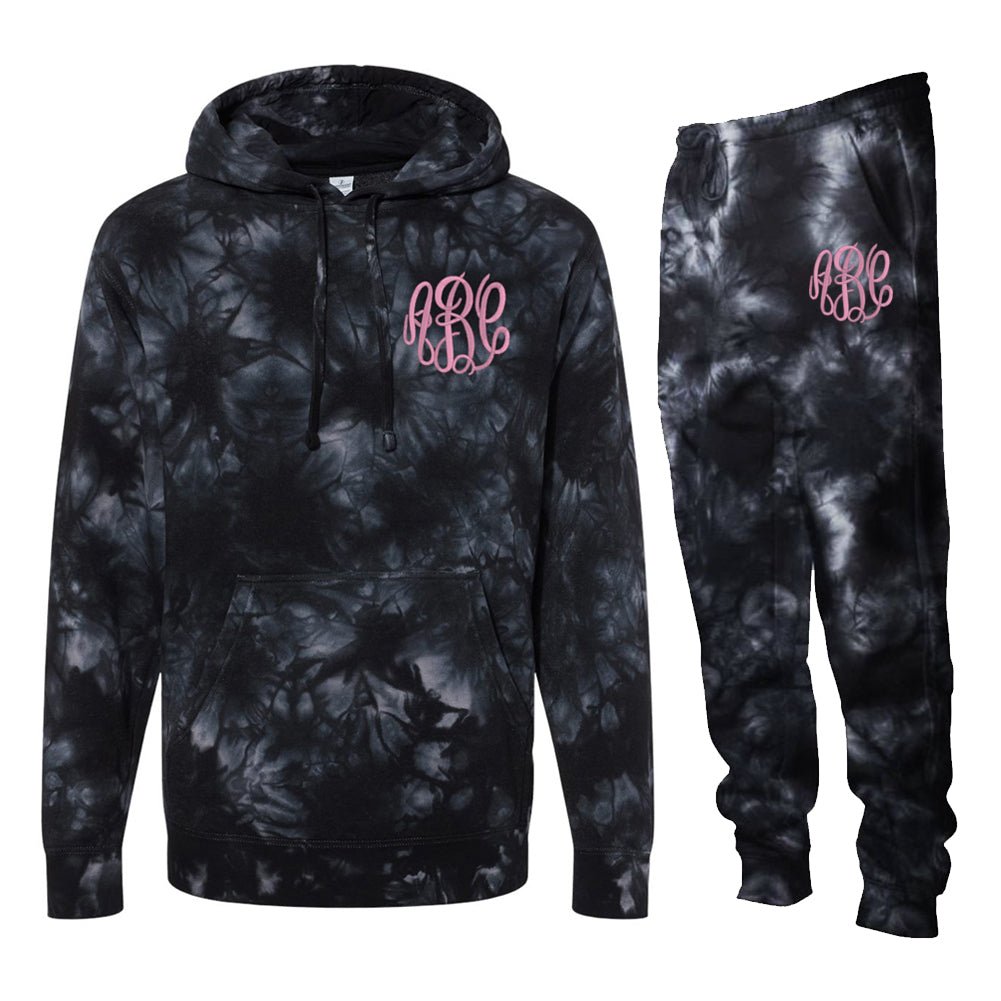 Monogrammed Tie Dye Hoodie Jogger Set Package