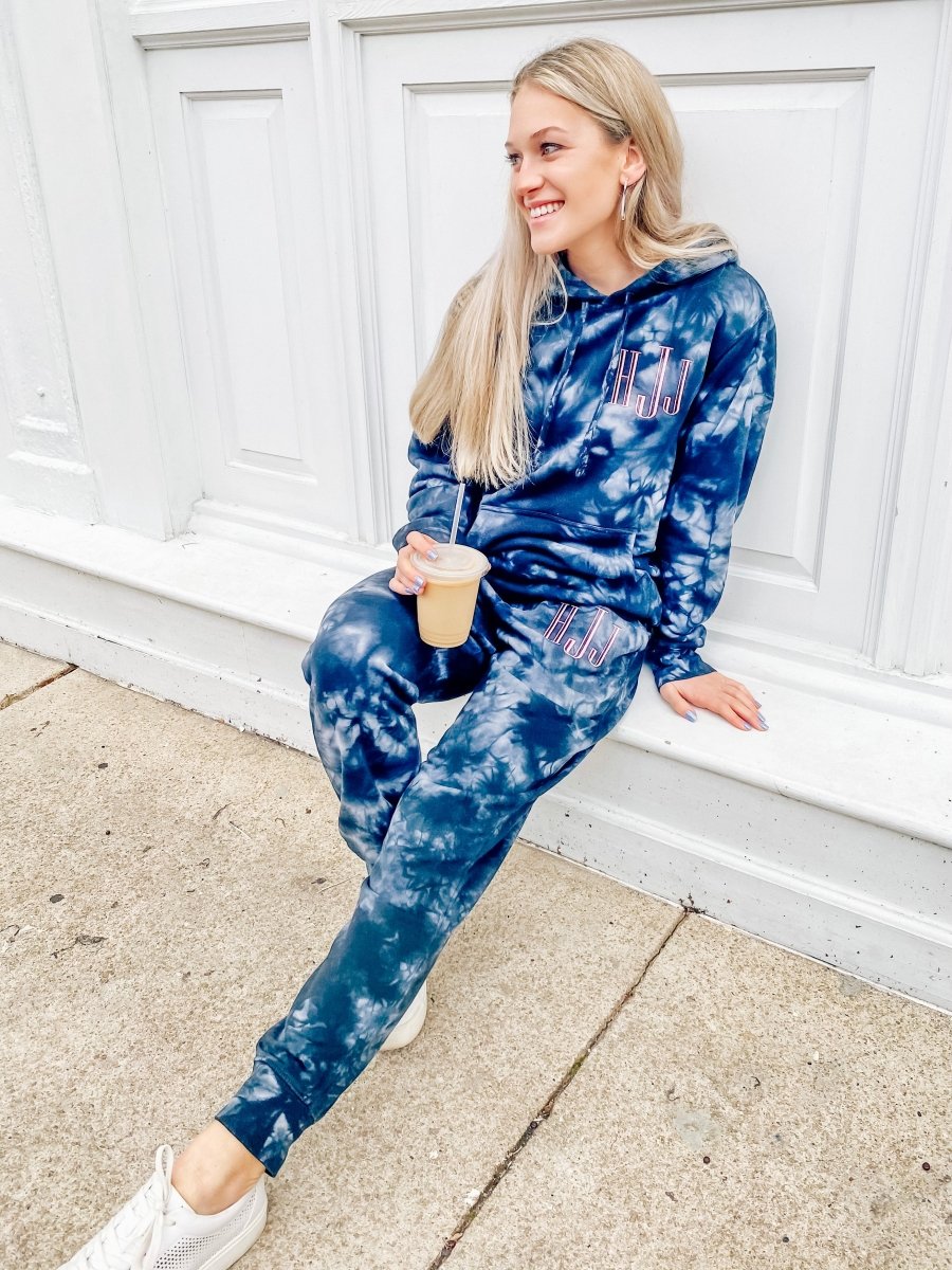 Monogrammed Tie Dye Hoodie Jogger Set Package