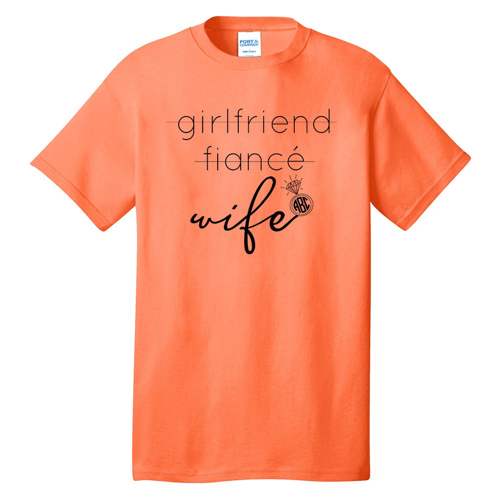 Monogrammed 'Wife' Neon T-Shirt