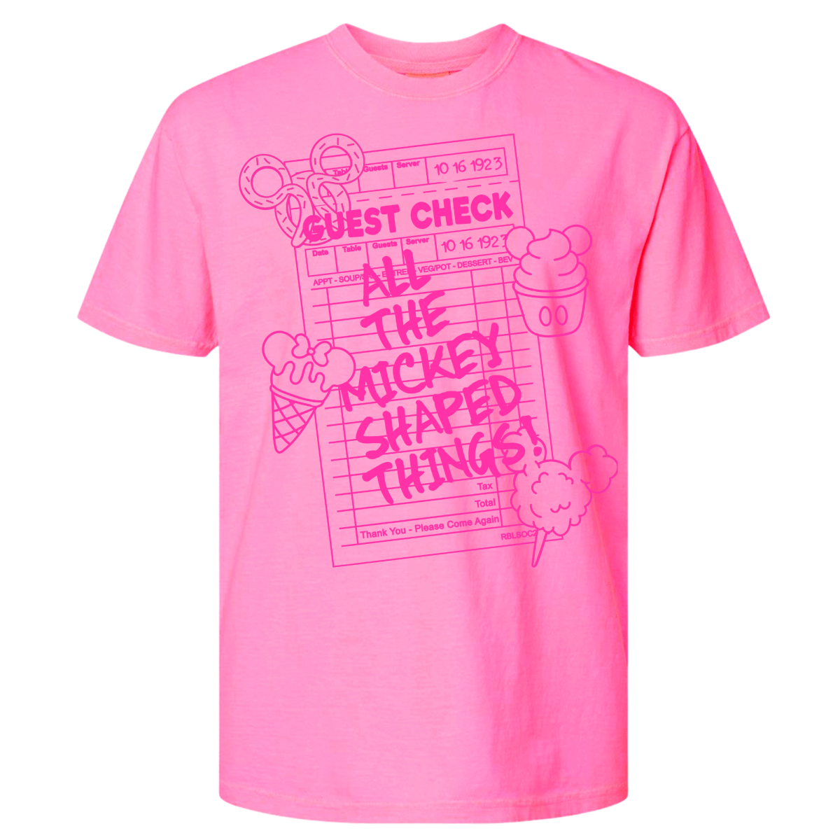 Neon 'All The Mickey-Shaped Things' T-Shirt
