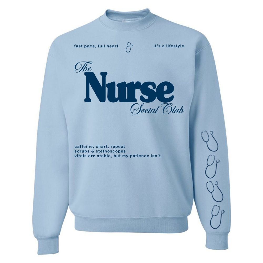 'Nurse Social Club' Crewneck Sweatshirt