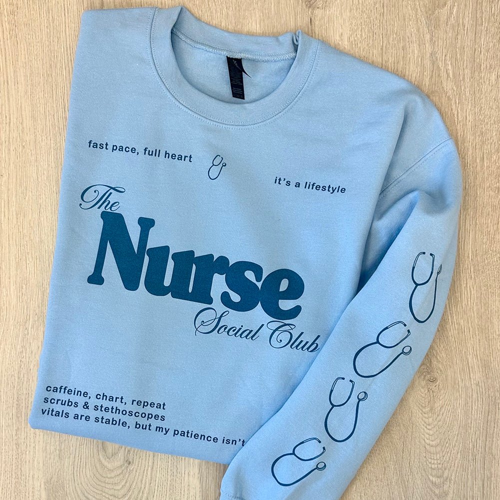 'Nurse Social Club' Crewneck Sweatshirt