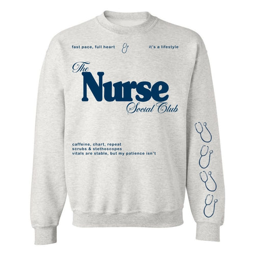 'Nurse Social Club' Crewneck Sweatshirt
